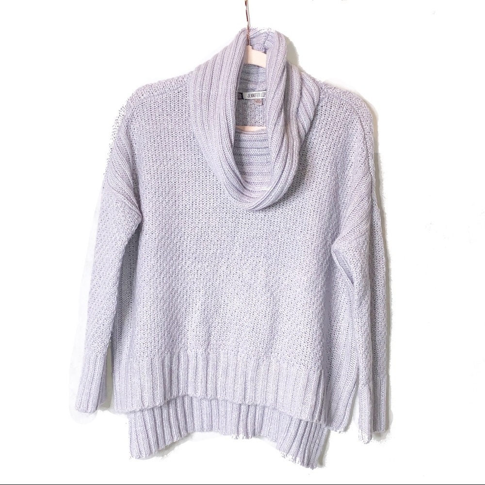 JENNIFER LOPEZ Lilac Oversized Cowl Neck Sweater